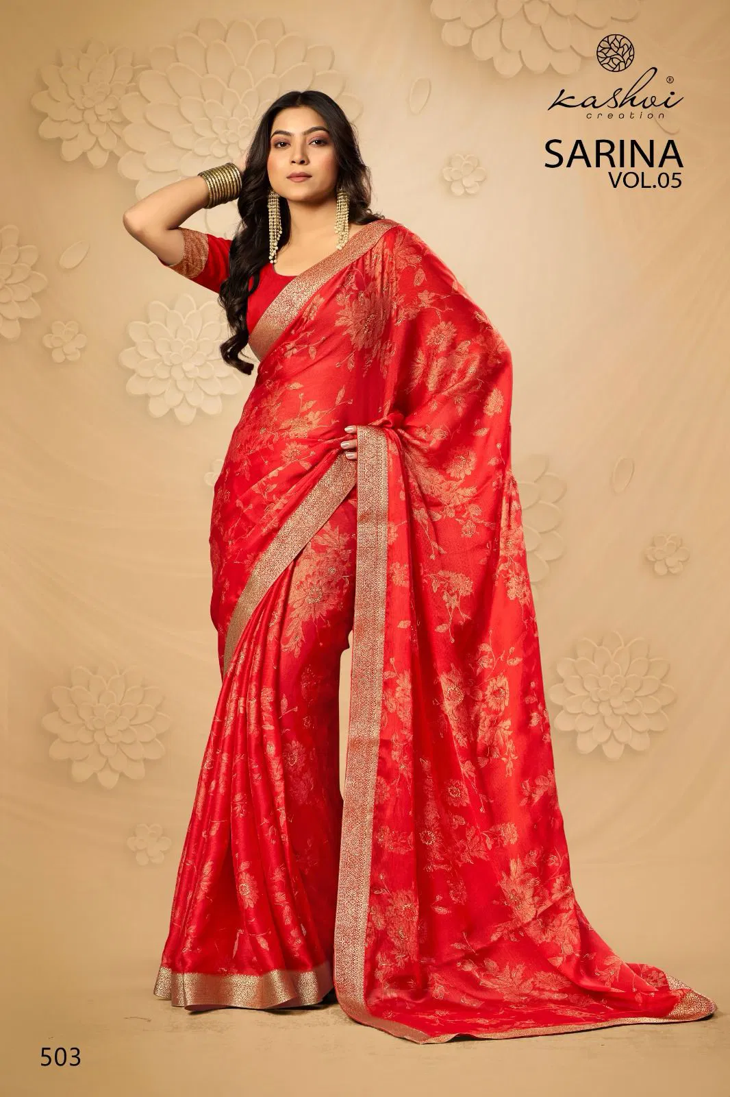 Sarina Vol 6 By Kashvi Pc Moss Printed Wholesale Saree Suppliers In Mumbai